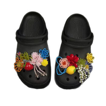 Nova ručno izrađena 3D perlica dodatak za Crocs cipele, vrhunski šareni cvjetni ukras