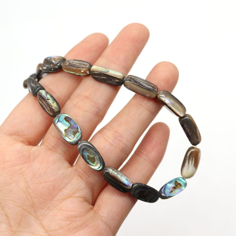 Mărgele lucioase din scoică, neregulate, 5x6–8x18 mm, cu gaură trecătoare, pentru bijuterii DIY
