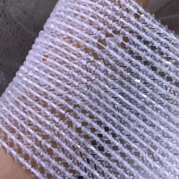 Mărgele din cristal albe, 5mm, facete în formă de UFO – mărgele libere pentru brățări și coliere