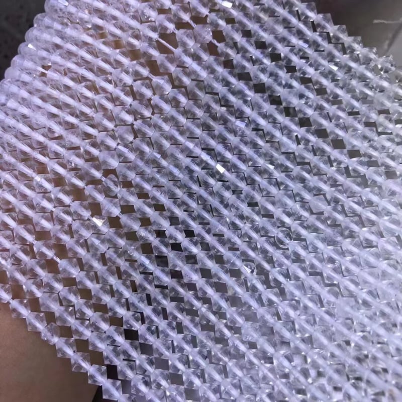 Mărgele din cristal albe, 5mm, facete în formă de UFO – mărgele libere pentru brățări și coliere