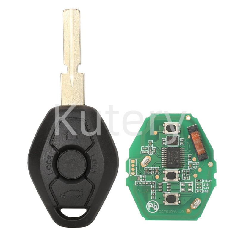 Cheie de mașină BMW cu telecomandă, compatibilă cu frecvențe 315LP/315/433/868 MHz, cip ID46 CAS2