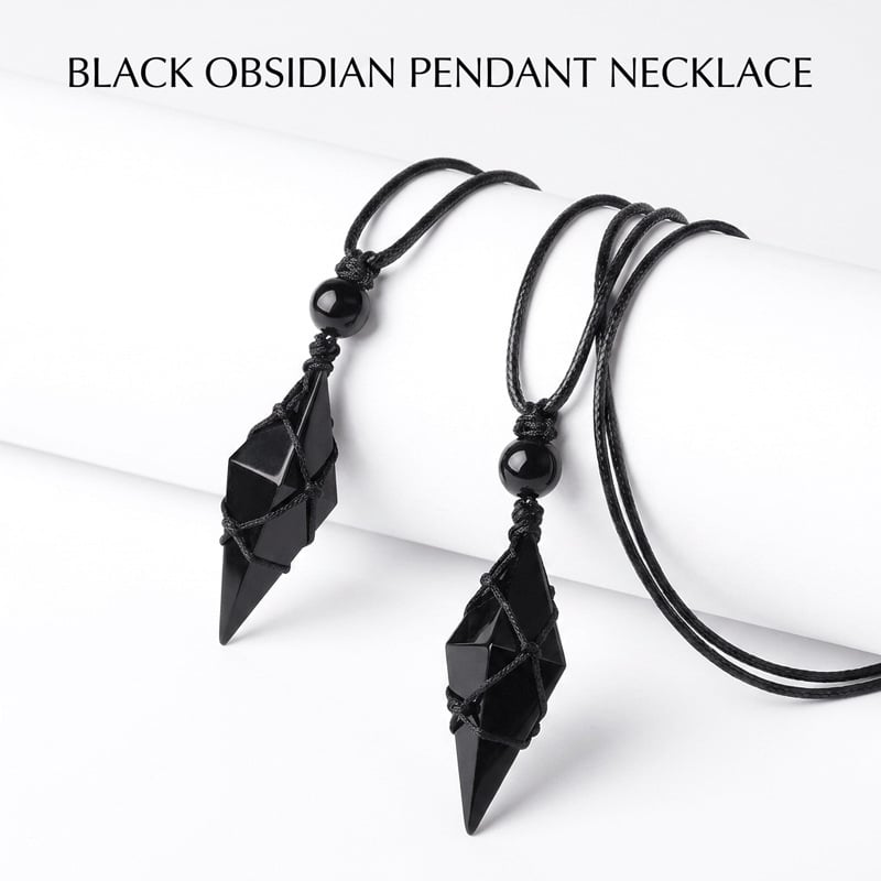 Colier din obsidian natural cu pandantiv în formă de constelație, unisex, cadou modern pentru cupluri, bijuterii de înaltă clasă