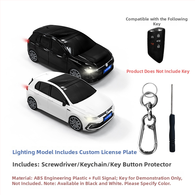 Smart Bird husă de cheie pentru Volkswagen Golf cu iluminare – protecție pentru modelul auto