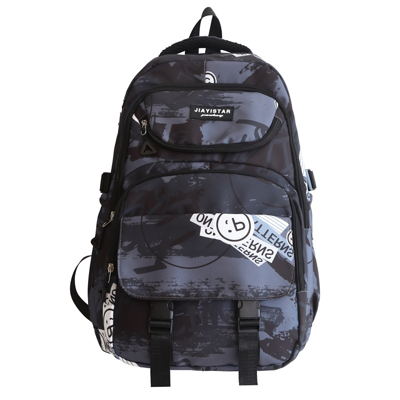Rucsac unisex Harajuku graffiti, capacitate mare, stil streetwear modern pentru facultate și liceu