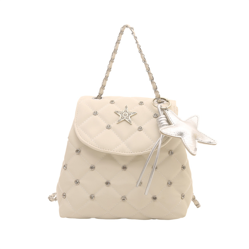 Geantă crossbody pentru femei în stil coreean, cu lanț și știfturi, vara 2026