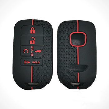 Capac silicon pentru telecomandă Honda, cu cinci butoane și model fagure, compatibil cu Accord, XR-V, Lingpai, Civic, CR-V și HR-V