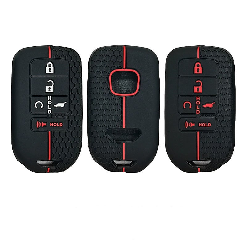Capac silicon pentru telecomandă Honda, cu cinci butoane și model fagure, compatibil cu Accord, XR-V, Lingpai, Civic, CR-V și HR-V