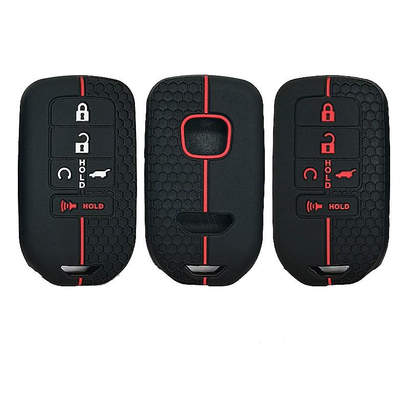 Capac silicon pentru telecomandă Honda, cu cinci butoane și model fagure, compatibil cu Accord, XR-V, Lingpai, Civic, CR-V și HR-V