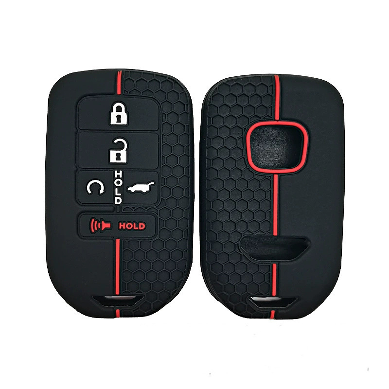 Capac silicon pentru telecomandă Honda, cu cinci butoane și model fagure, compatibil cu Accord, XR-V, Lingpai, Civic, CR-V și HR-V