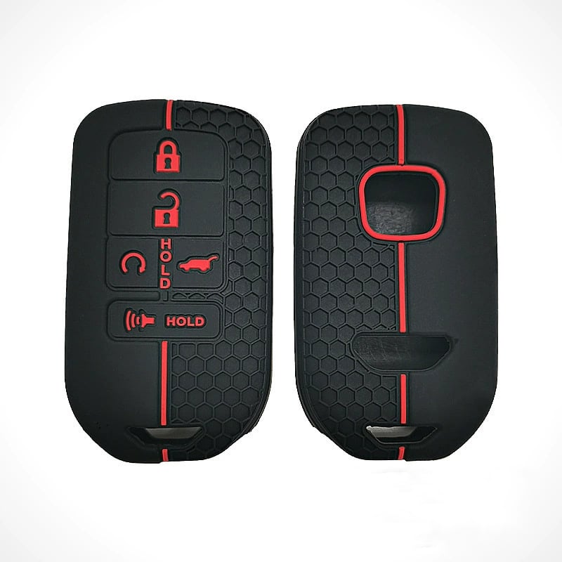 Capac silicon pentru telecomandă Honda, cu cinci butoane și model fagure, compatibil cu Accord, XR-V, Lingpai, Civic, CR-V și HR-V