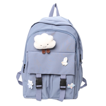 Unisex ruksak za učenike u korejskom Harajuku Ulzzang stilu, jednostavan Mori-inspiriran dizajn, kapacitet do 20 L, najlon, pogodan za 9-inčni laptop