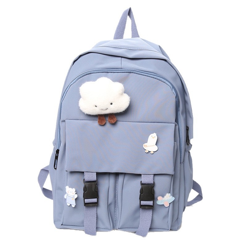 Unisex ruksak za učenike u korejskom Harajuku Ulzzang stilu, jednostavan Mori-inspiriran dizajn, kapacitet do 20 L, najlon, pogodan za 9-inčni laptop