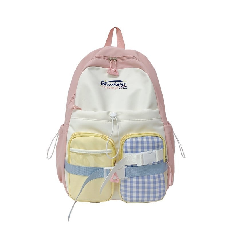 Rucsac nou în stil coreean, inspirat de Harajuku, pentru elevi de gimnaziu și liceu, ușor, în culori contrastante