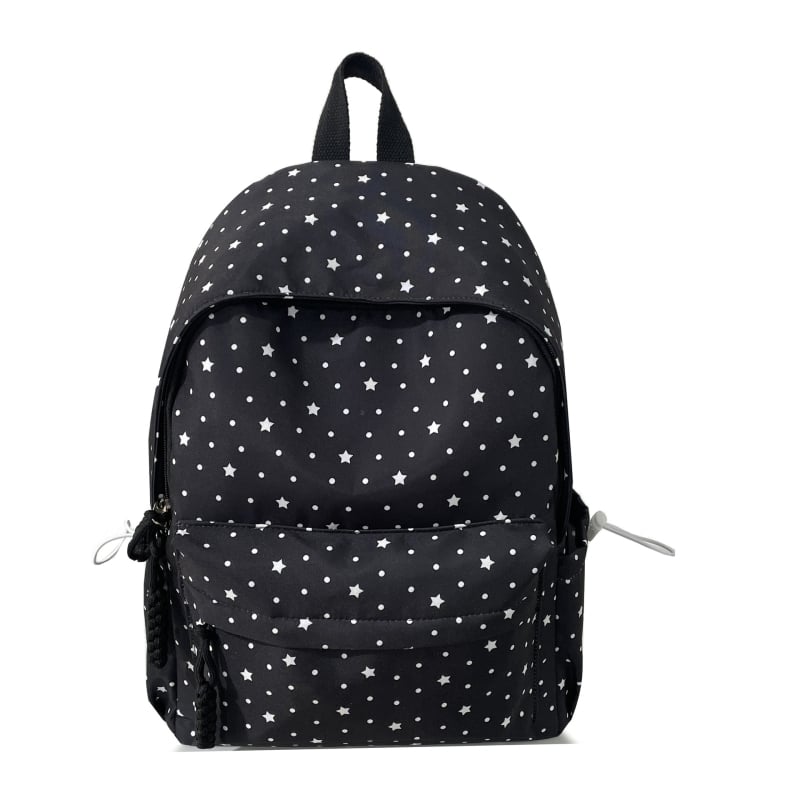 Rucsac școlar cu capacitate mare, stil Harajuku japonezo-coreean, din pânză, cu motiv păpușă pluș cu buline, unisex