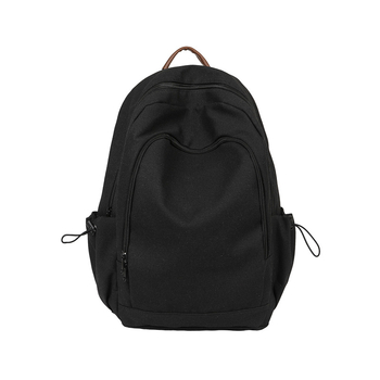 Rucsac din pânză într-o culoare solidă pentru femei, stil Harajuku, rucsac școlar cu capacitate mare, rucsac de călătorie Mori inspirat, cu textură