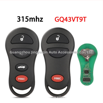 Diaľkový ovládač GQ43VT9T 315 MHz pre Jeep/Dodge, s 3/4 kľúčmi