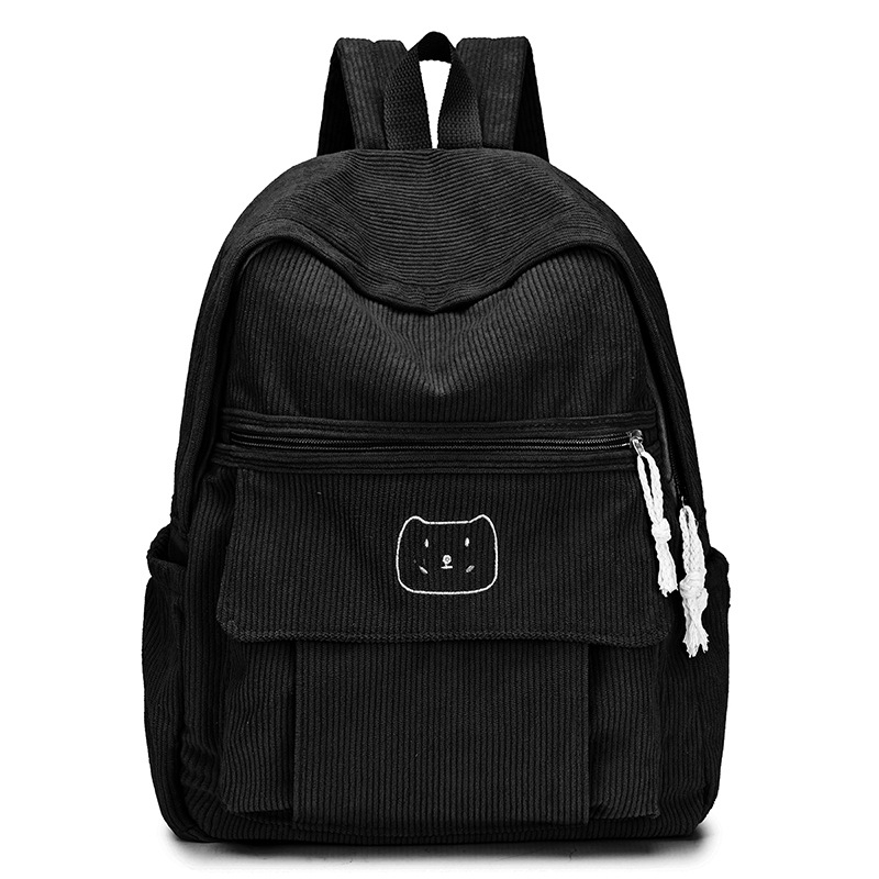 Rucsac corduroy pentru femei și bărbați, stil campus Harajuku, ghiozdan pentru școală/universitate, 2026