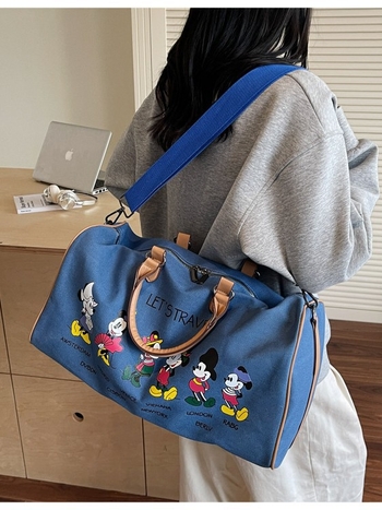 Muška platnena putna torba velikog kapaciteta s Donald Duck dizajnom, prozračna torba za kratka putovanja
