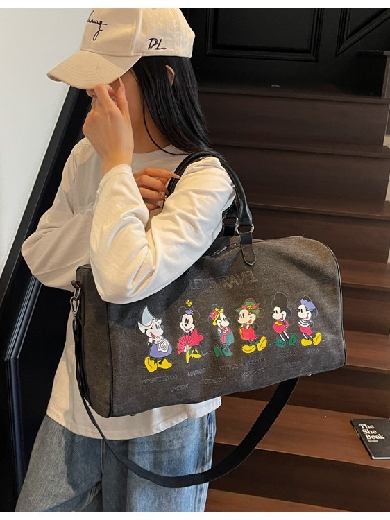 Muška platnena putna torba velikog kapaciteta s Donald Duck dizajnom, prozračna torba za kratka putovanja
