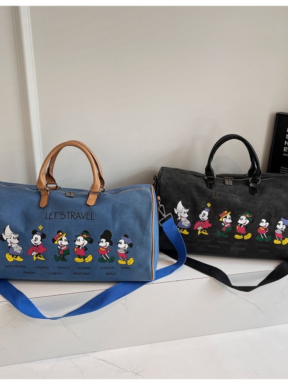 Muška platnena putna torba velikog kapaciteta s Donald Duck dizajnom, prozračna torba za kratka putovanja