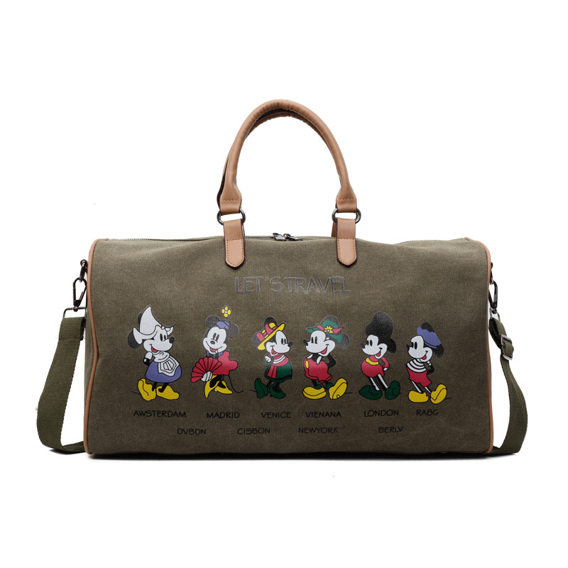 Muška platnena putna torba velikog kapaciteta s Donald Duck dizajnom, prozračna torba za kratka putovanja