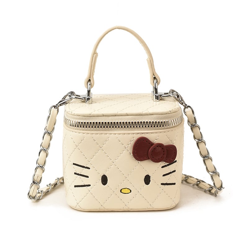 Geantă pentru femei în stil japonez, design drăguț de desene animate, mini geantă-box din PU, crossbody