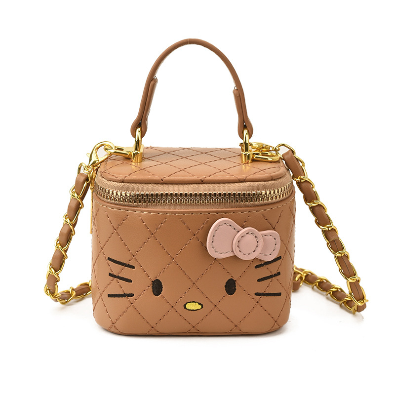 Geantă pentru femei în stil japonez, design drăguț de desene animate, mini geantă-box din PU, crossbody