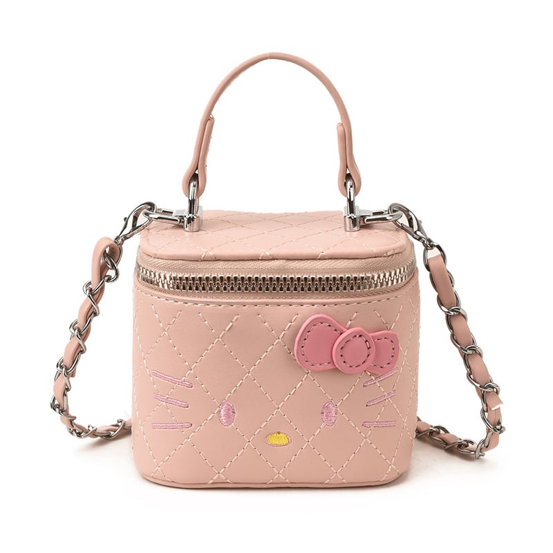 Geantă pentru femei în stil japonez, design drăguț de desene animate, mini geantă-box din PU, crossbody