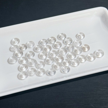 Cristal alb natural – pandantiv disc cu simbolul păcii, design minimalist, piesă pentru brățară DIY, accesoriu din cristal realizat manual