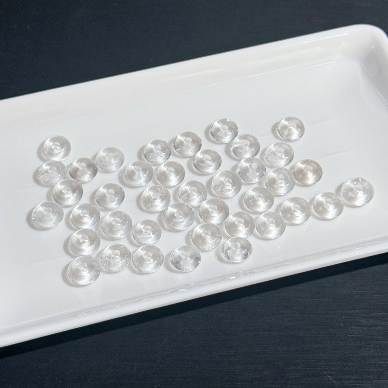 Cristal alb natural – pandantiv disc cu simbolul păcii, design minimalist, piesă pentru brățară DIY, accesoriu din cristal realizat manual