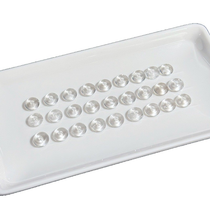 Cristal alb natural – pandantiv disc cu simbolul păcii, design minimalist, piesă pentru brățară DIY, accesoriu din cristal realizat manual