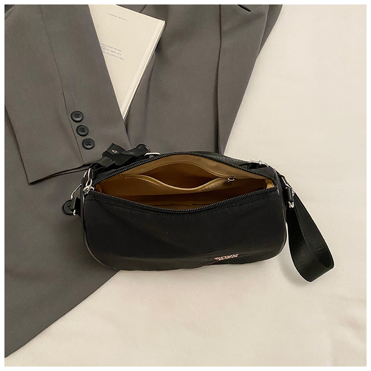 Geantă crossbody pentru femei, stil coreean, culoare solidă, formă saddle, umăr, casual, capacitate mare, buzunar pentru telefon