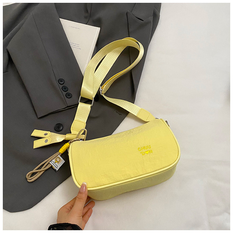 Geantă crossbody pentru femei, stil coreean, culoare solidă, formă saddle, umăr, casual, capacitate mare, buzunar pentru telefon
