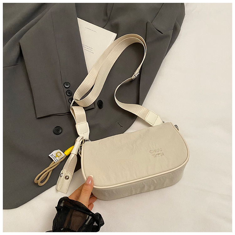 Geantă crossbody pentru femei, stil coreean, culoare solidă, formă saddle, umăr, casual, capacitate mare, buzunar pentru telefon