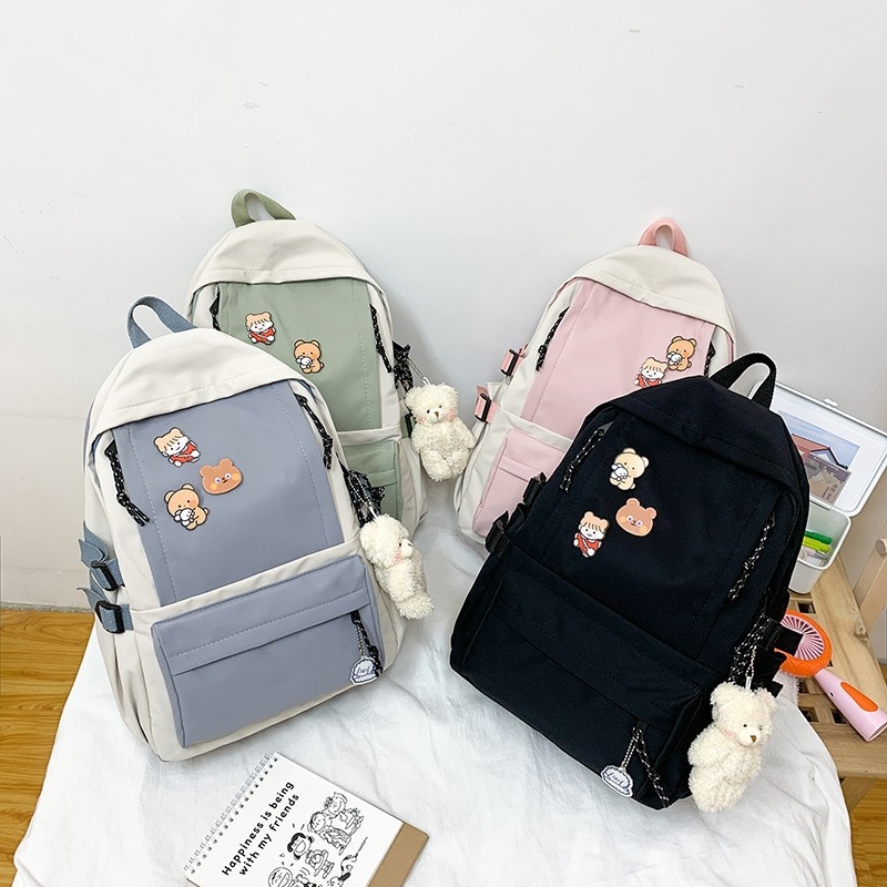 Rucsac studențesc Harajuku, din pânză, stil retro de lucru, pentru cupluri, versiune masculină