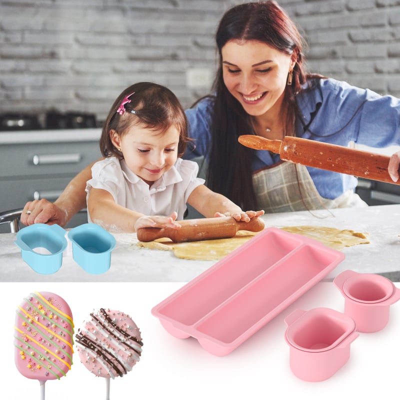Set ABS 3 în 1: forme rotunde pentru înghețată și prăjituri – unelte DIY pentru coacere, demouldare ușoară