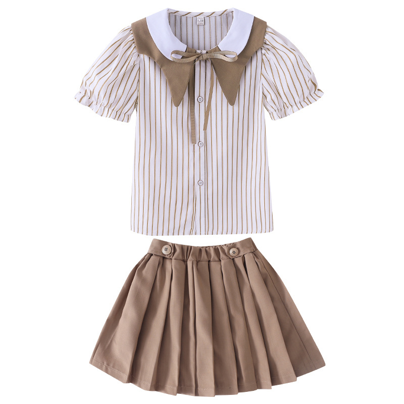 Set de uniformă școlară în stil britanic pentru copii — două piese, top cu mânecă lungă și pantaloni, pentru băieți și fete, haine pentru fotografii de absolvire, uniforme pentru grădiniță