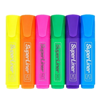 Pengjing fluoreszcens kiemelő tollak, 4 vagy 6 színben, széles heggyel, nagy kapacitás, elegáns design, diákok számára a kulcspontok kiemelésére, gyorsan száradó notesz toll