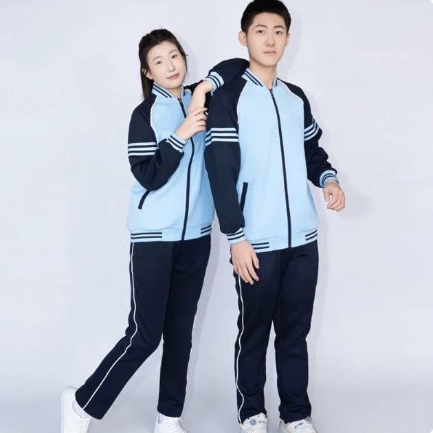Set uniformă școlară: tricou scurt de vară și pantaloni, primăvară-toamnă, unisex, pentru elevi de la gimnaziu la liceu, uniformă sport