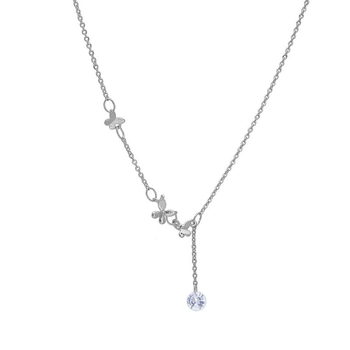 Colier cu fluture și ciucuri pentru femei, lux ușor, colier pentru claviculă, cadou elegant pentru sărbători sau zile de naștere