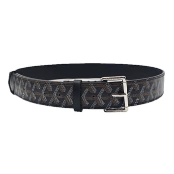 Lan Yin Goy Curea nouă cu dinți de câine pentru tineri bărbați și curea de damă din microfibră denim, cataramă cu pin