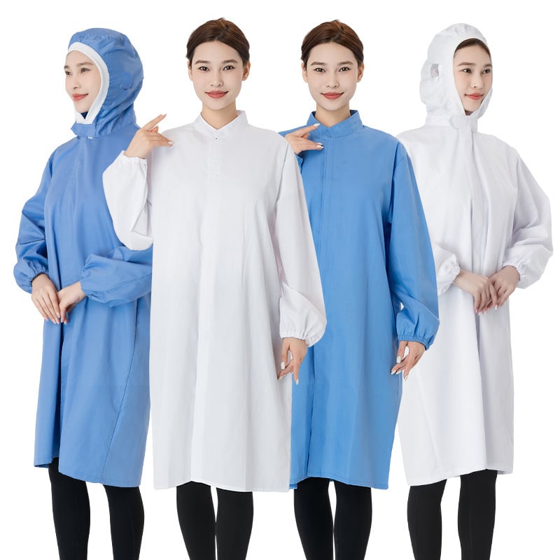 Halat unisex cu glugă, protecție la praf pentru fabrică alimentară, îmbrăcăminte de lucru pentru spații curate