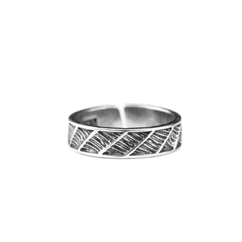 Inel deschis pentru bărbați din cupru, model geometric în formă de scară, stil retro, reglabil