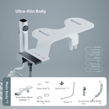 Atașament pentru capacul de toaletă cu funcție bidet, non-electric, pentru spălarea posteriorului
