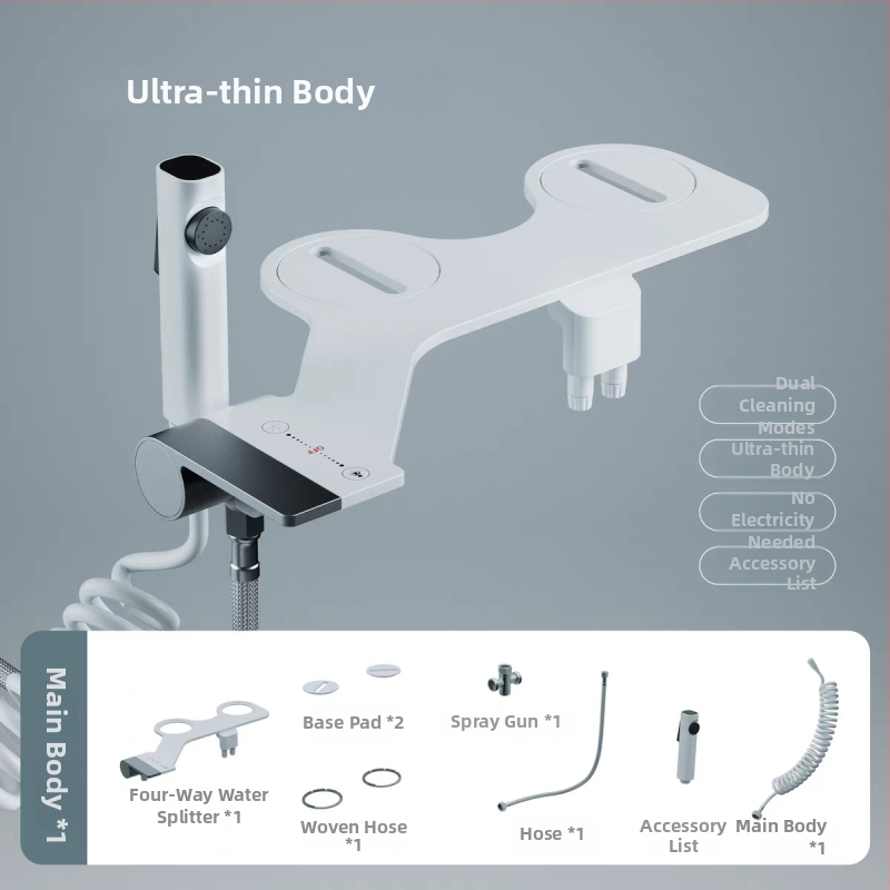Atașament pentru capacul de toaletă cu funcție bidet, non-electric, pentru spălarea posteriorului