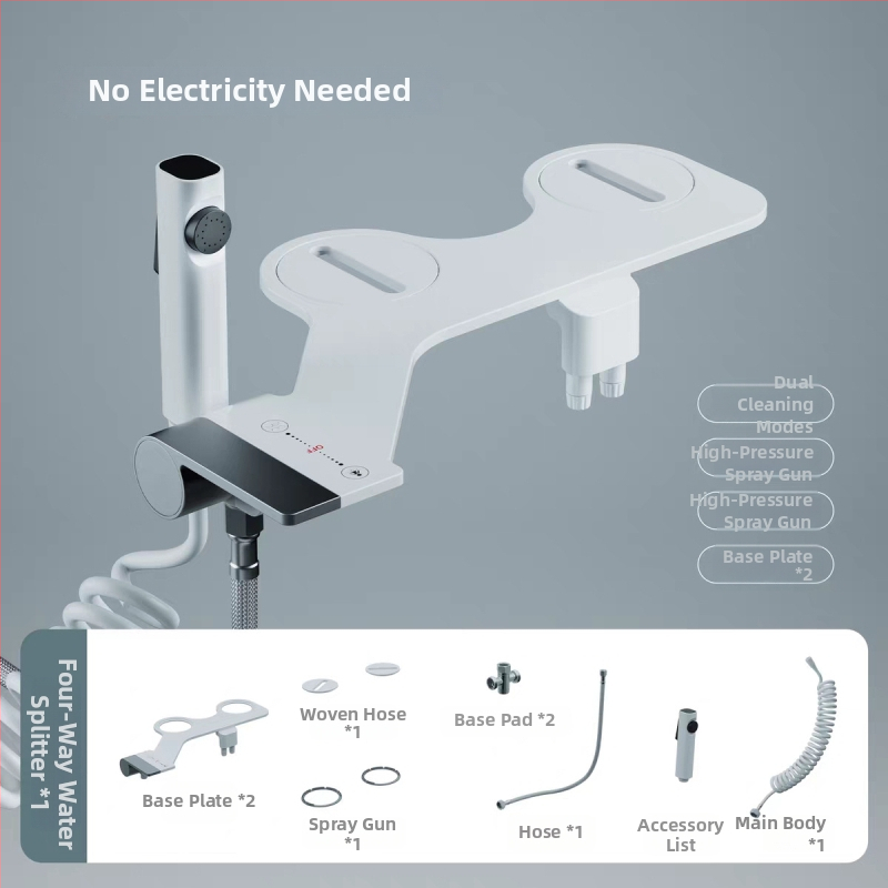 Atașament pentru capacul de toaletă cu funcție bidet, non-electric, pentru spălarea posteriorului