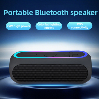 25W Bluetooth reproduktor so subwooferom, prenosný vonkajší reproduktor so slotom pre TF kartu