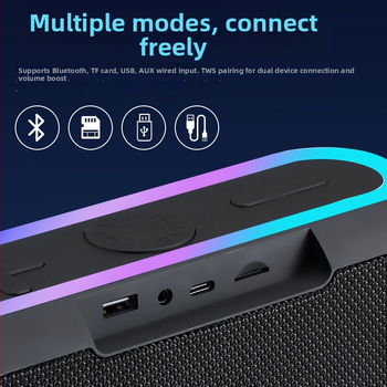 25W Bluetooth reproduktor so subwooferom, prenosný vonkajší reproduktor so slotom pre TF kartu