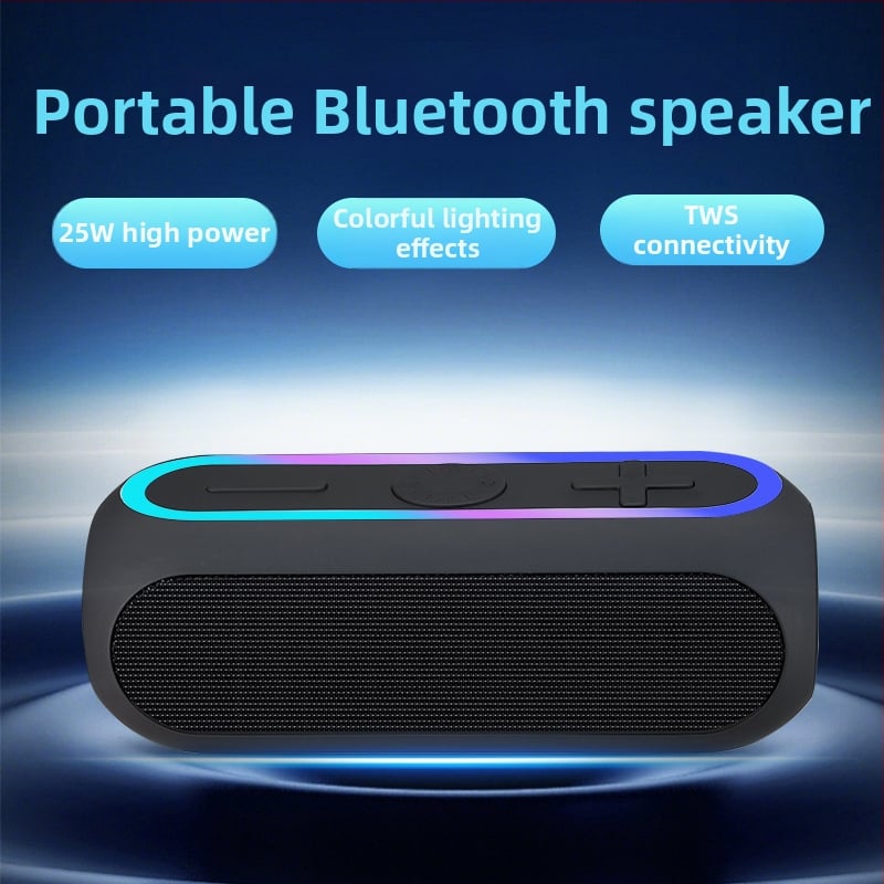 25W Bluetooth reproduktor so subwooferom, prenosný vonkajší reproduktor so slotom pre TF kartu