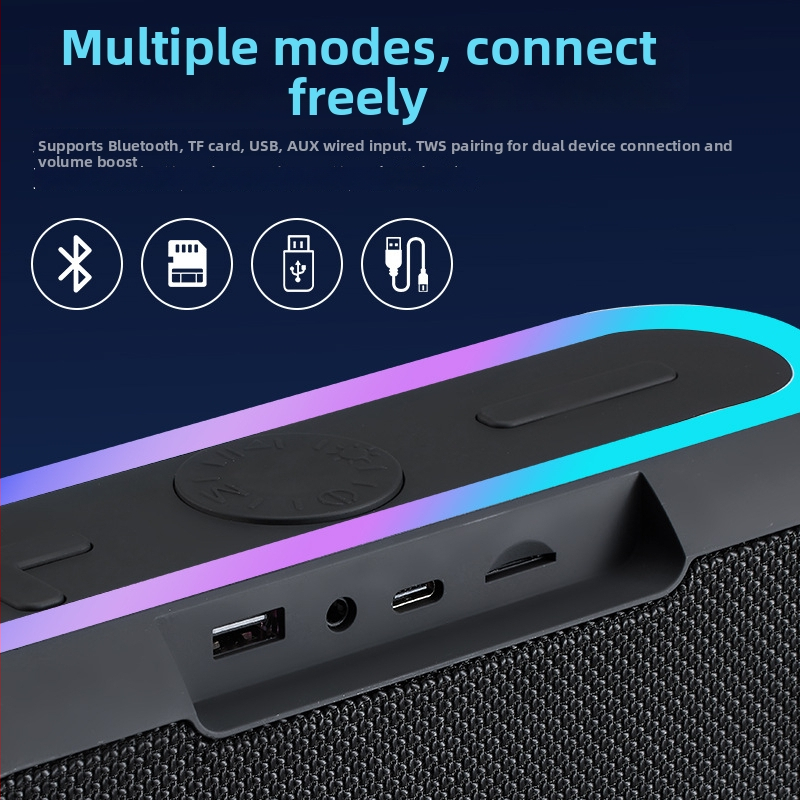25W Bluetooth reproduktor so subwooferom, prenosný vonkajší reproduktor so slotom pre TF kartu